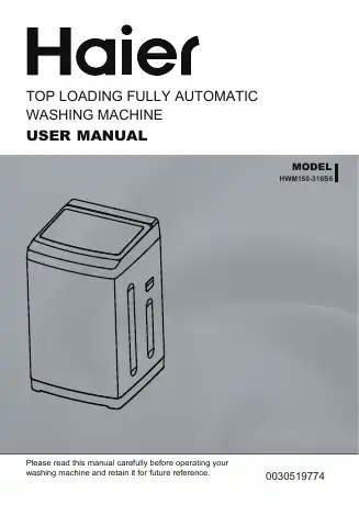 Haier HWM150-316S6 User Manual first page preview