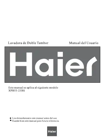 Haier XPB55-23BS Manual Del Usuario first page preview