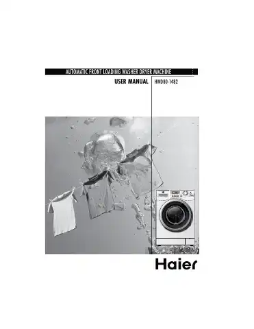 Haier HWD80-1482 User Manual first page preview