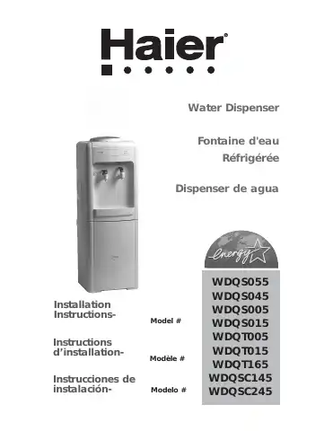 Haier WDQS015 - INSTALLATION REV 03-04 Installation Instructions Manual first page preview