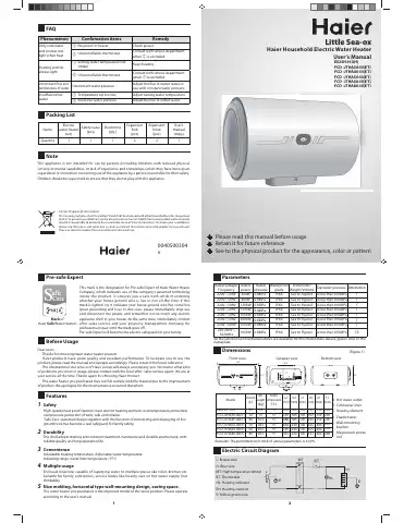 Haier ES25H-H1 User Manual first page preview