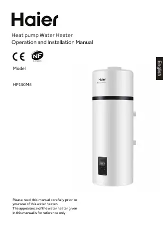 Haier HP150M5 Operation And Installation Manual first page preview