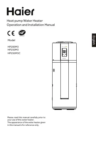 Haier HP200M3 Operation And Installation Manual first page preview
