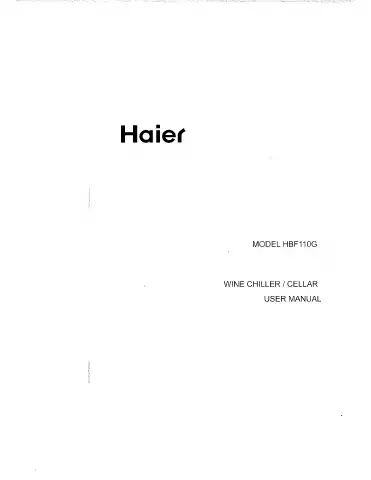 Haier HBF110G User Manual first page preview