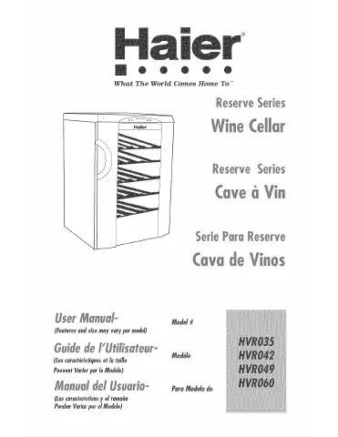 Haier HVR035 User Manual first page preview