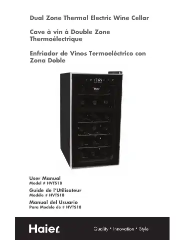 Haier HVTS18 User Manual first page preview