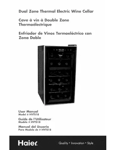 Haier HVTS18 User Manual first page preview
