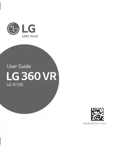 LG 360 VR User Manual first page preview
