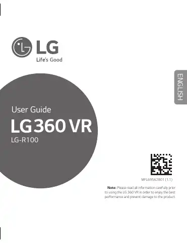 LG 360 VR User Manual first page preview