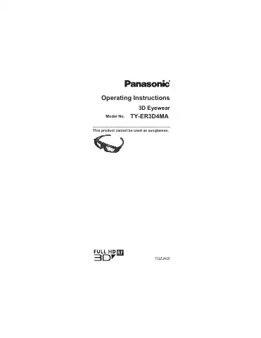 Panasonic TY-ER3D4MA Operating Instructions Manual first page preview