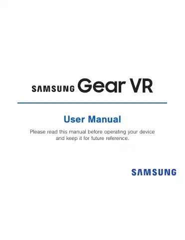 Samsung Gear VR SM-R322 User Manual first page preview