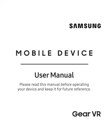 Samsung SM-R323 Gear VR User Manual first page preview