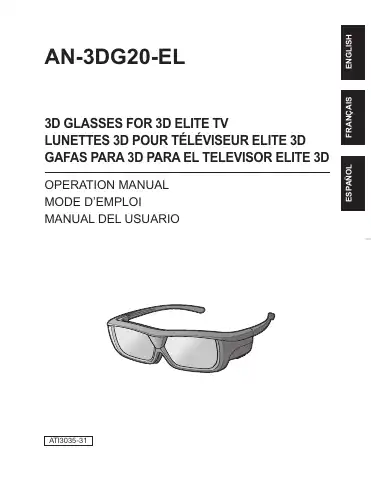 Sharp AN-3DG20-EL Operation Manual first page preview