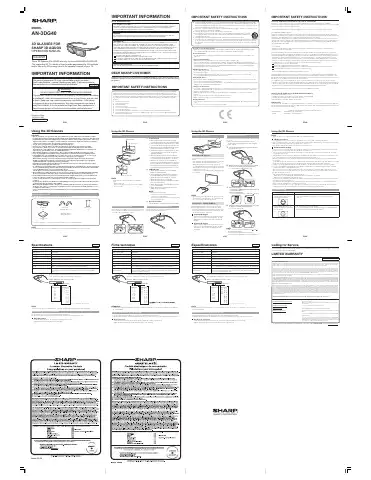Sharp AN-3DG40 Operation Manual first page preview
