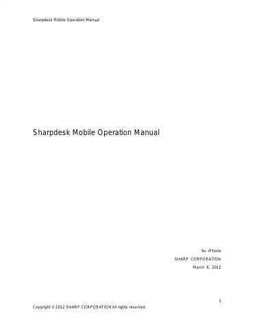 Sharp MX-3110N Operation Manual first page preview