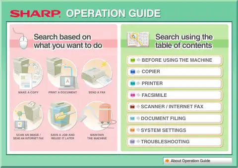 Sharp MX-M266N Operation Manual first page preview