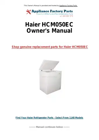 Haier C Series User Manual first page preview