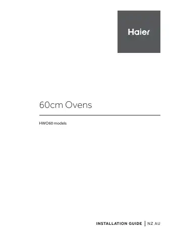 Haier HWO60 Installation Manual first page preview